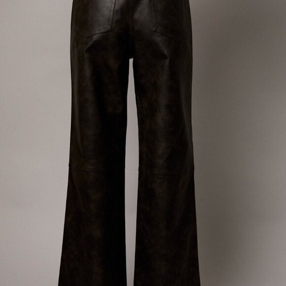 Wide Leg Faux Leather Pants - Picture 5 of 7